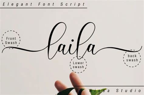 Laila Script Font Modern Calligraphy Cursive Font Swash Etsy