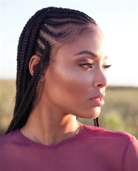 Many people with long hair prefer to get their hair styled this way to keep the hair out of their faces. Image result for cornrows extensions styles | Natural hair ...