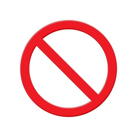 Premium Vector Sign Forbidden Circle Prohibited Red Vector Image