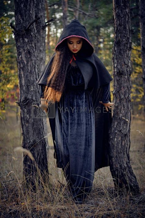 Cape Dress Long Dress Pine Forest Yay Images Witchcraft Raincoat