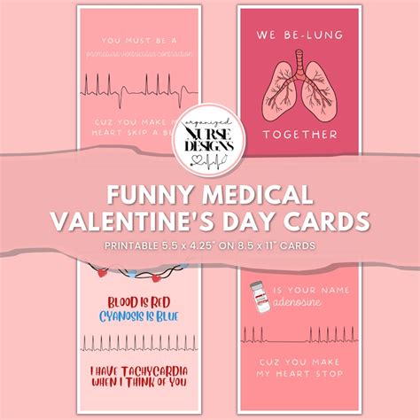 funny medical valentine s day cards printable valentine s day cards printable pdf nurse