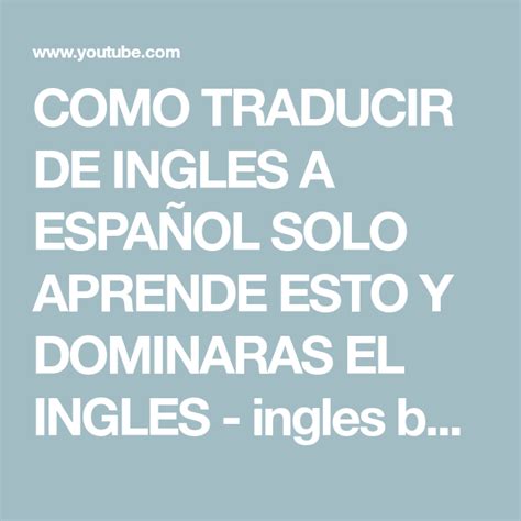 Traductor Espaol A Ingles Por Voz Rongsl