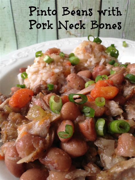 They should be simmering only (not bubbling vigorously). Pinto Beans with Pork Neck Bones | Turnips 2 Tangerines