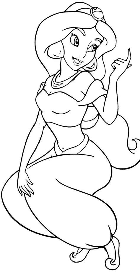 Print out and color in your favorite disney princesses! disney princess coloring pages jasmine - Google Search ...