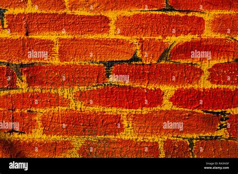 Faux Painted Brick Wall Stock Photo Alamy