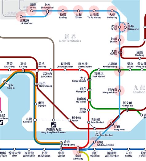 East Rail Line Map Hong Kong Mtr