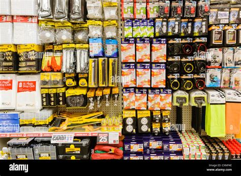 Household Hardware Goods On Sale On The Shelves In A Poundland Shop