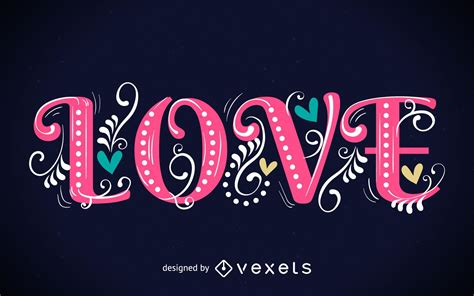 cute love lettering quote vector download