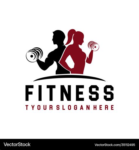 Fitness Logo Sport And Fitness Logo Design Gym Vector Image