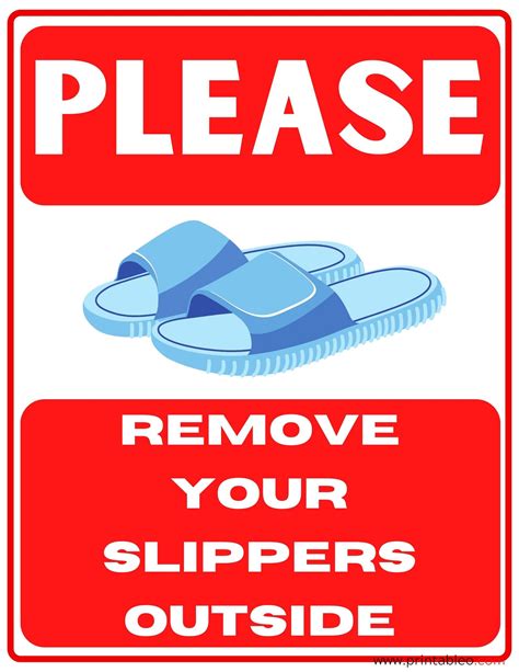 53 Printable Please Remove Your Shoes Sign