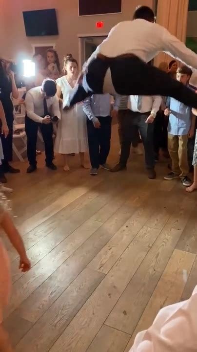 Guys Pants Rip When He Tries To Perform Split In Air At Wedding