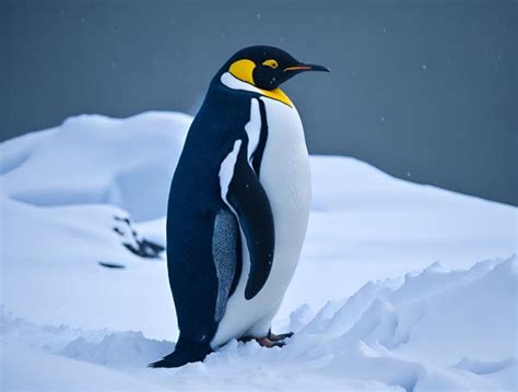 Free Image A Penguin At Snow