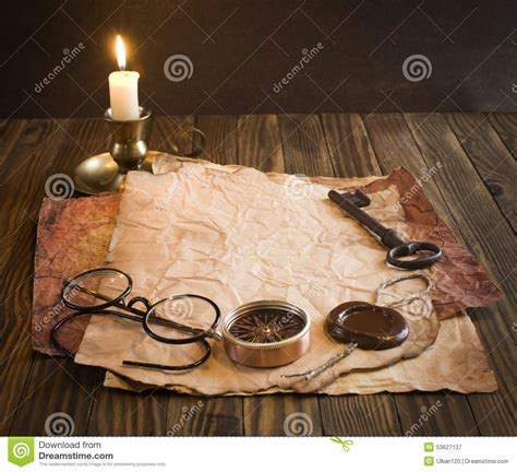 Old Papers On A Wooden Table Stock Image Image Of Paper Ancient