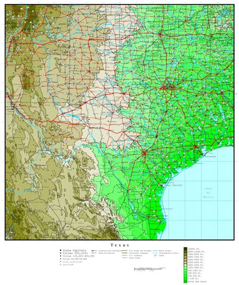 Texas Elevation Map Topographic Map Of Fort Bend County Texas