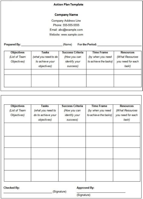 Sales Action Plan Template 11 Free Word Excel Pdf Format Download