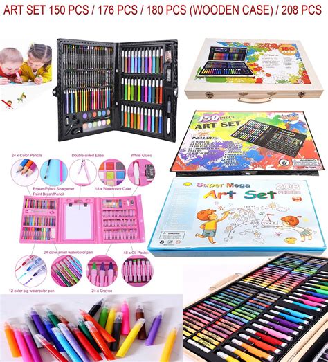 Deluxe Art Creativity Set Children Kids Crayons Painting Drawing Kit