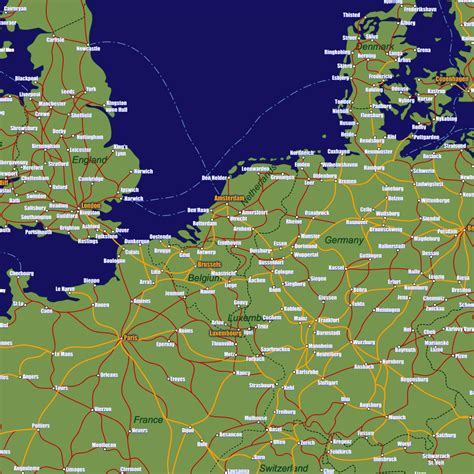 Netherlands Rail Travel Map European Rail Guide