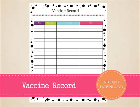 Printable Puppy Vaccination Chart Printable Word Searches