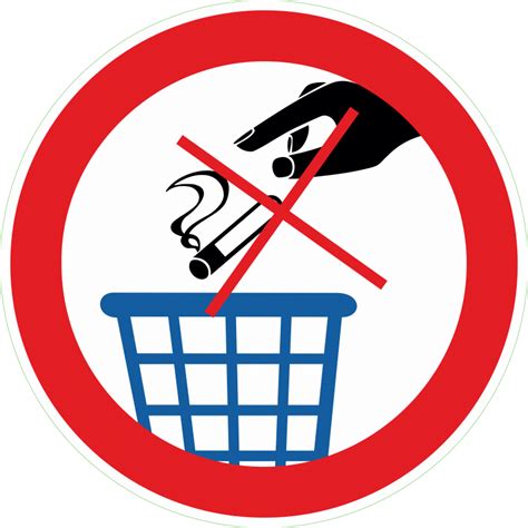 Interdiction de jeter les mégots dans les poubelle