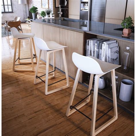 ★ idéal pour la cuisine, la salle à manger, le balcon, le bar, le bistrot, etc. Tabouret de bar chaise de bar mi-hauteur scandinave blanc ...