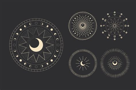 Cosmic Signs And Symbols By Chikovnaya Thehungryjpeg