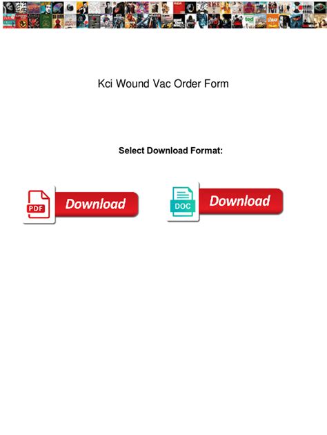 Fillable Online Kci Wound Vac Order Form Kci Wound Vac Order Form