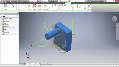 Inventor 2016 Tutorial 3d Sketching Youtube