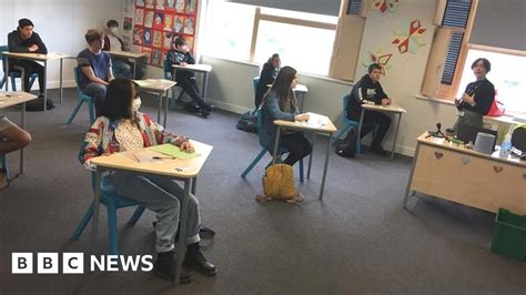 secondary pupils back but most only part time bbc news