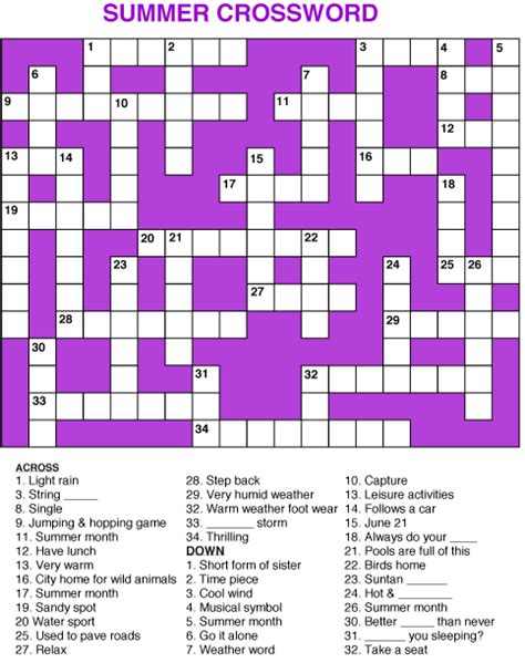 Struggling to get that one last answer to a perplexing clue? Squigly's Summer Crossword Puzzle | Crossword puzzles ...