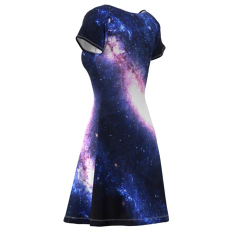Spiral Galaxy Space Short Sleeve Dress Eightythree Xyz Clothing