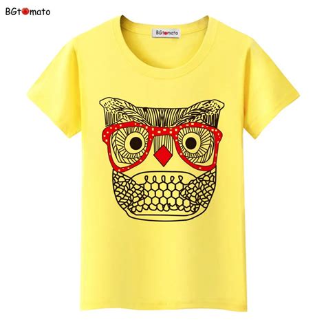 Bgtomato New Style Cartoon Owl Shirt Women Brand Clothes New Tshirt