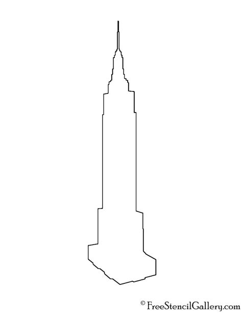 Empire State Building Silhouette Stencil Free Stencil Gallery