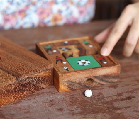 Siammandalay Football Game Wooden Klotski Sliding Block Puzzle