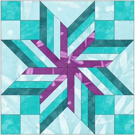 Wrapped Star Quilt 10 Inch Template Quilting Block Pattern PDF Etsy