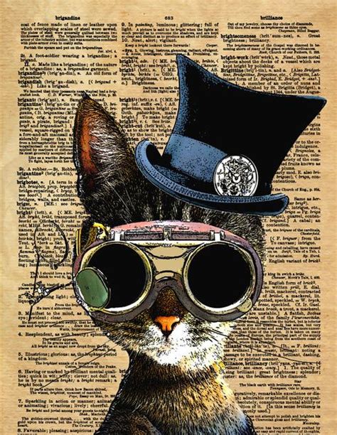 Clockwork Kitty Steampunk Cat Canvas Print By Collageorama