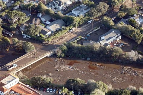 Montecito Mudslides Aerial Images Show Devastation Daily Mail Online