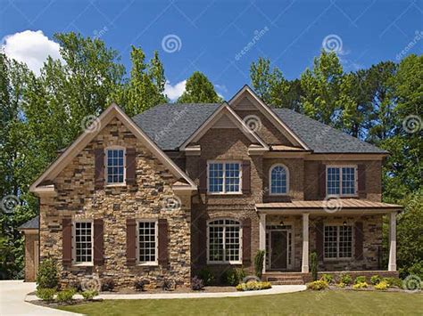 Model Luxury Home Exterior Front View Porch Stock Image Image Of