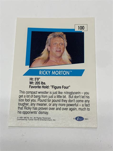 Ricky Morton 1991 Wcw Signed Card 100 The Wrestling Universe