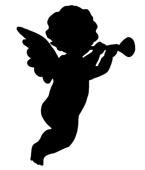 Cherub Silhouette Angel Clip Art Silhouettes Png Download 10631244