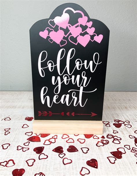 Follow Your Heart Sign Valentines Day Decor Wood Home Decor Etsy