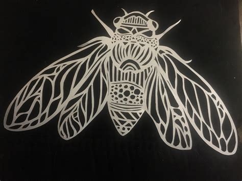 Cicada Paper Cut X R Art