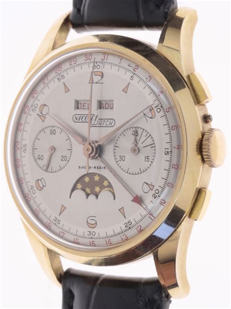 Visa master card discover american express jcb diners club. Nicolet Venus 200 18 k Rose Gold 1950s - www.joseph-watches.com