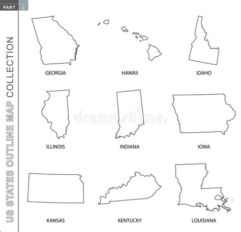 Georgia Map Outline Stock Illustrations 2921 Georgia Map Outline