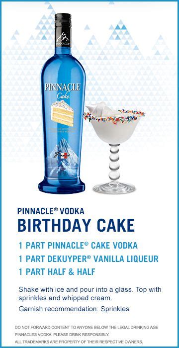 This simple, classic cake is a perennial favourite and is perfect for feeding a crowd or whipping up for a. Check out this Pinnacle® Vodka Drink Recipe: Birthday Cake! (With images) | Pinnacle vodka ...