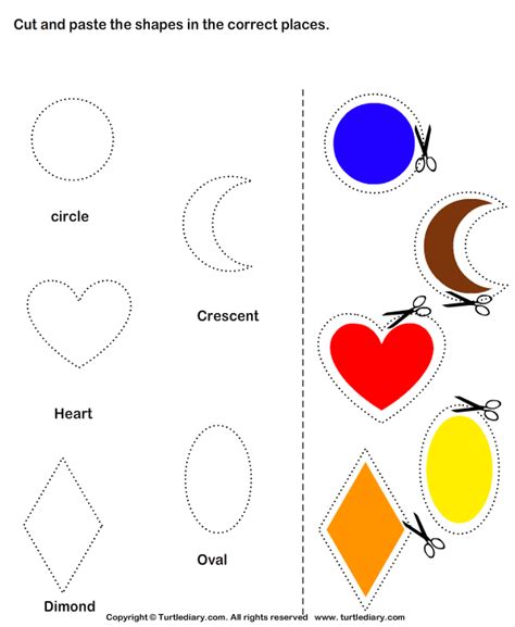 5 kindergarten worksheets about shapes. Art and Craft Activities for Kindergarten | Cut and Paste ...