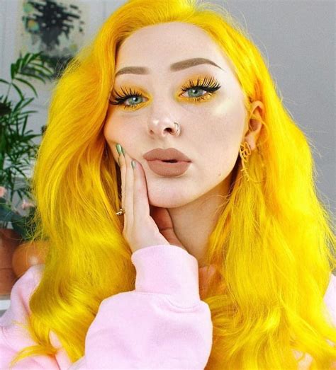Mofajang® Hair Coloring Material In 2020 Yellow Hair Color Yellow Hair Neon Hair