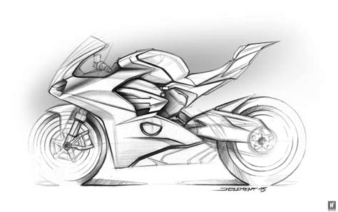 Ducati Panigale V4__Clement Car Drawings, Drawing Sketches, Motorbike