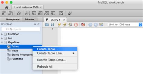 How To Create A Table In Mysql Workbench Using The Gui