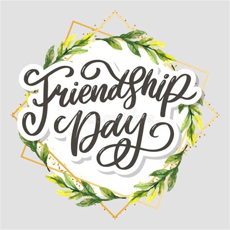 Beautiful Illustration Of Happy Friendship Daydecorated Greeting Card