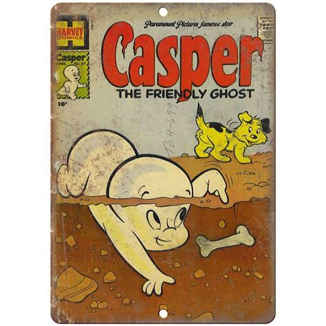 Casper The Friendly Ghost 67 Comic 10 X 7 Reproduction Metal Sign J199 Casper The Friendly